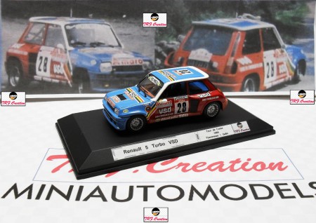 Renault 5  Turbo VSD  Tour de Corse  1986 Theveneau / Gelin  Ref.RS.63  serie limitée Tarif  70  euros  